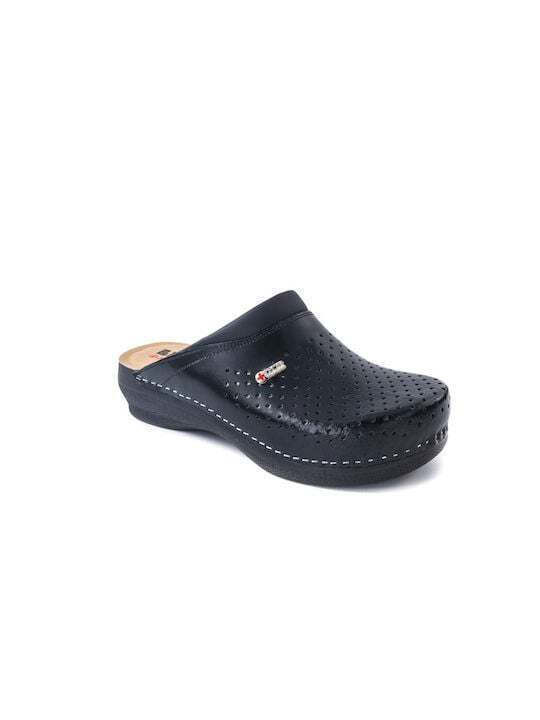 Leon Femei Din piele Anatomici Sabot Negre