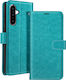 Mayaxess Case Samsung Galaxy A56 Wallet Hand Strap Turquoise