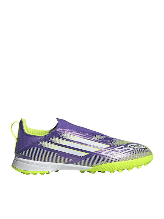 adidas F50 League Kids Turf Soccer Shoes without Laces Purple