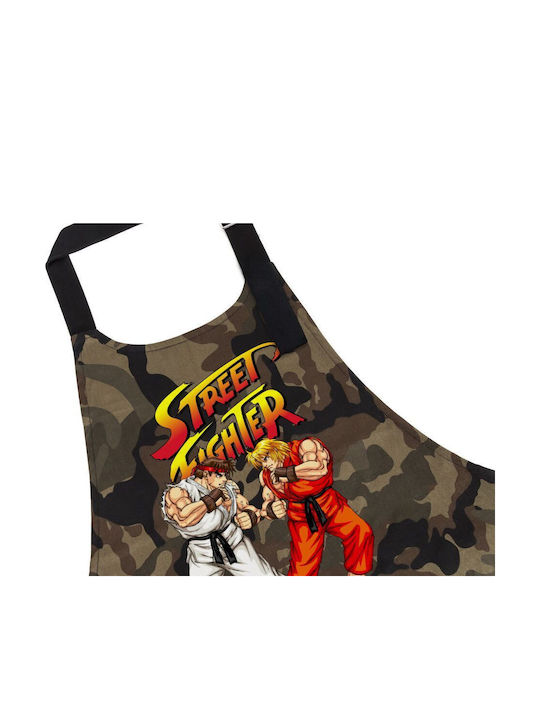 Koupakoupa Street Fighter Apron Gray 31.5x20cm