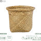 Globostar Artificial Garden Cecilia 20342 Decorative Wicker Basket Planter Flower Pot Beige Φ24cm X H24cm