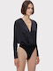Body Satin Wrap Effect Herve Leger