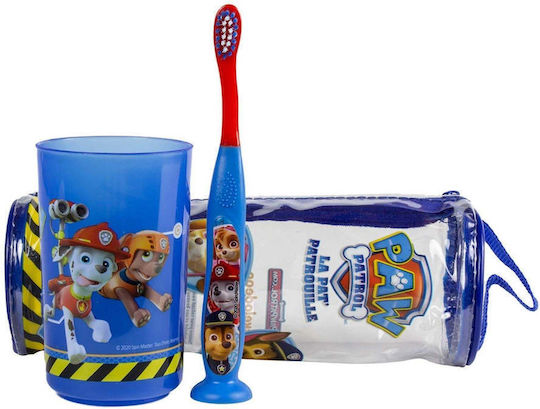 Tinokou Kinderzahnbürsten-Set Becher Kinder-Set Paw Patrol Blau