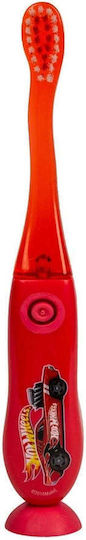 Tinokou Children's Lighted Toothbrush Suction Cup Hot Wheels Red