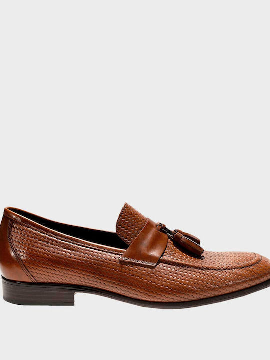 Damiani Δερμάτινα Ανδρικά Loafers σε Ταμπά Χρώμα