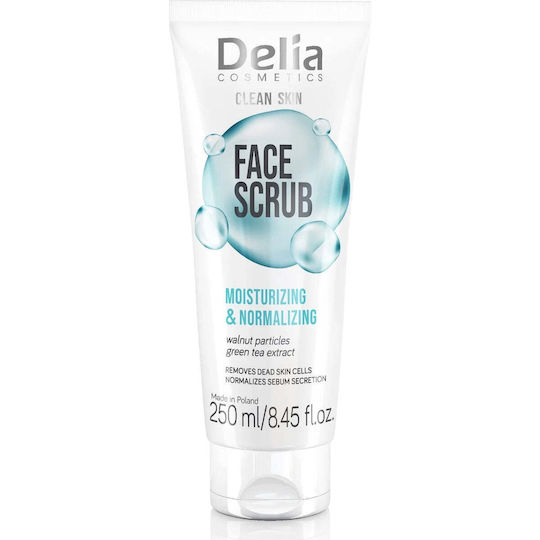 Delia Cosmetics Clean Skin Κρέμα για Scrub Προσώπου 250ml