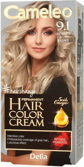 Delia Cosmetics Βαφή Μαλλιών 9.1 Ultimate Ash Blond 50ml