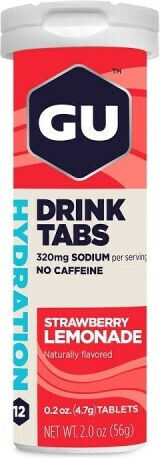 GU Drink Tabs 320mg Φράουλα Λεμόνι 12 ταμπλέτες