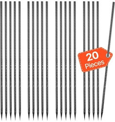 Vevor 24-inch 20 Pack Rebar Stakes Heavy Duty Straight Galvanized Ground Anchors