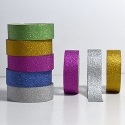 Χαρτοταινία Αυτοκόλλητη Glitter 15mmx3m Μονόχρωμη Χαρτοταινία Αυτοκόλλητη Glitter 15mmx3m Μονόχρωμη