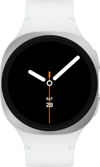 Samsung Galaxy Watch8 Aluminum 40mm Waterproof with Heart Rate Monitor (Silver - S/M)