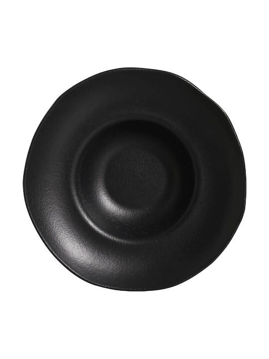 Porto Brasil Plate Pasta Ceramic Black with Diameter 28cm