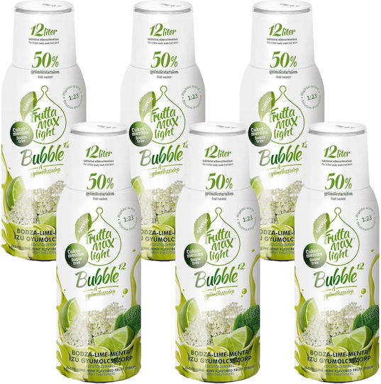Fruttamax Sirup Limette Minze Holunderblüte Leicht 500ml 6 Stück