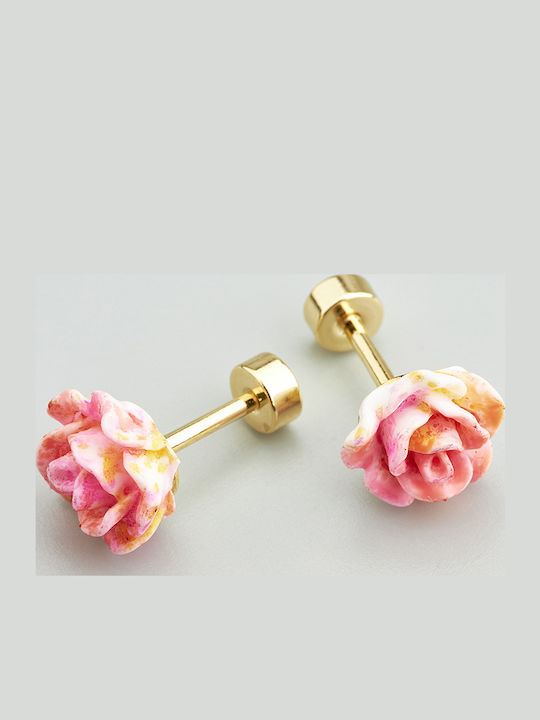 Hypoallergenic Gold Plated Kids Earrings Studs from Steel