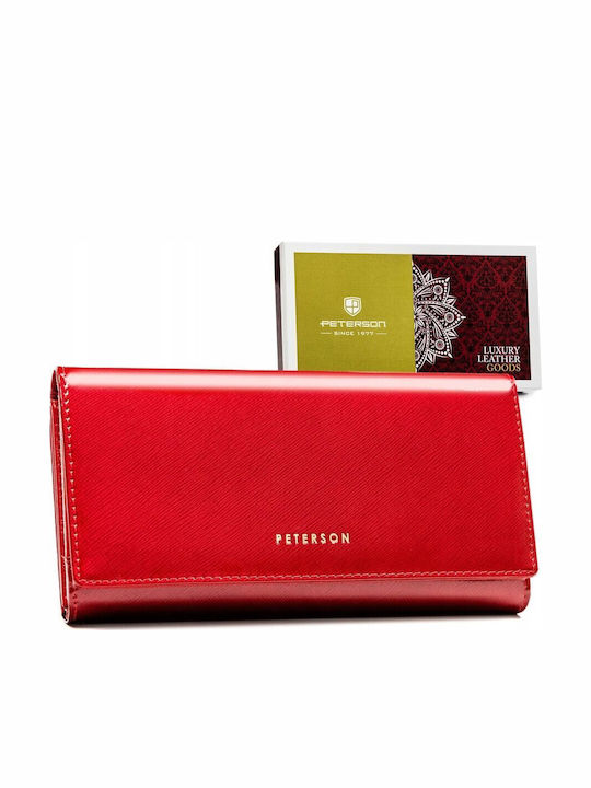 Leather Women's Wallet with RFID Red