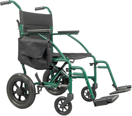 Mobiak Jade Αναπηρικό Αμαξίδιο 12" Πτυσσόμενο Απλού Τύπου 65.5cm 0815007 Πράσινο