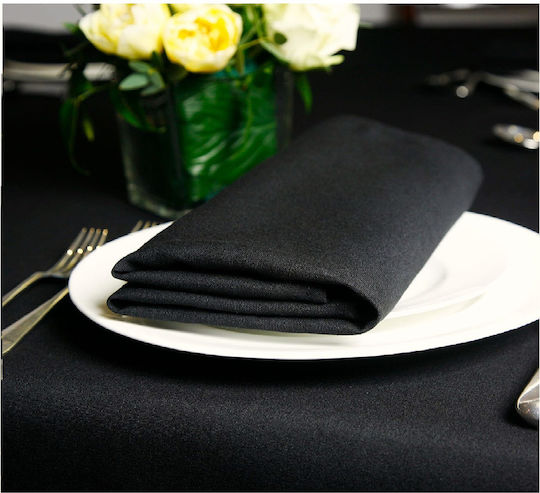 Set 10 Șervețele De Masă Kotonia Home Hotel 100% Bumbac Cretonne Mărime 40x40 Cm Negru