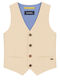 Kids Vest Cotton Beige