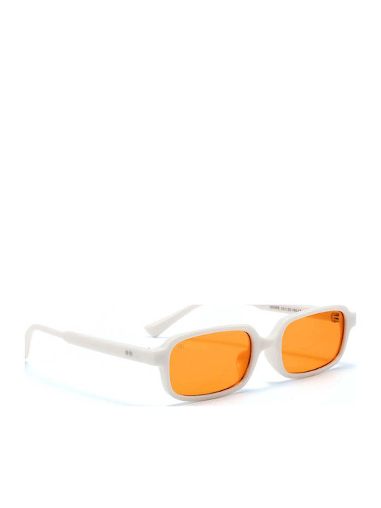Red Raven Noire Unisex Sunglasses with White Pl...