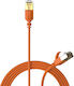 Procab U/FTP (STP) Cat.7 (10Gbps) Καλώδιο Δικτύου Ethernet 0.5m Πορτοκαλί