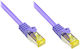 Alcasa S/FTP Кат.7 (10Gbps) Мрежов Кабел Ethernet 1.5м Лилав