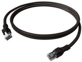 Easylan S/FTP Cat.6a (Gigabit) Καλώδιο Δικτύου Ethernet 1m Μαύρο