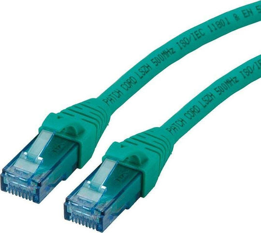 Roline U/UTP Cat.6a (Gigabit) Καλώδιο Δικτύου Ethernet 15m Πράσινο