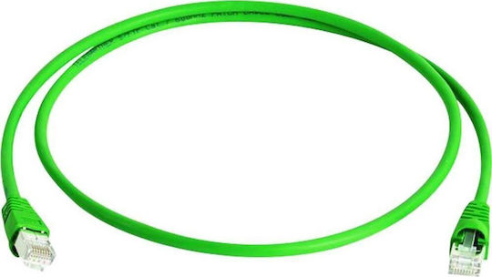 Telegärtner S/FTP Cat.6a Ethernet Network Cable 0.25m Green 1pcs