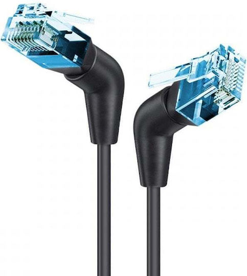 Techly U/UTP Cat.6a Ethernet Netzwerkkabel 1m Schwarz