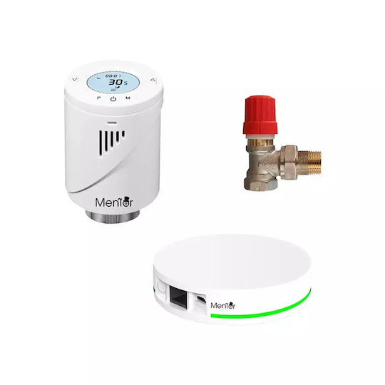 Kit Supapă Termostatică Pentru Radiator Danfoss Cap Termostatic Inteligent Mentor Tzb111d Zigbee Programabil Lcd Hub
