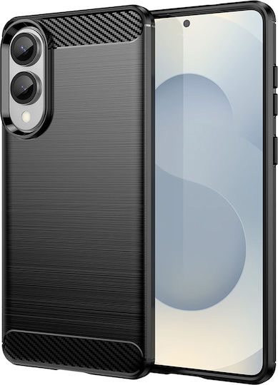 Powertech Husă Carbon Mob-2009 Samsung S25 Edge Neagră