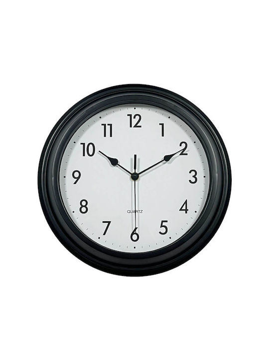 Ankor Wall Clock Plastic Black