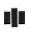 Balsan Silky Σετ Shaggy Χαλιά Κρεβατοκάμαρας Black P621684 3τμχ