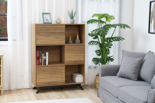 Polihome Tactile 3D Wooden Sideboard Beige 100x40x133cm