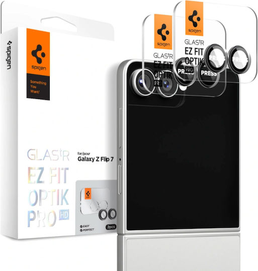 Spigen Optik EZ Fit Camera Protection Tempered Glass Black for the Galaxy Z Flip 7