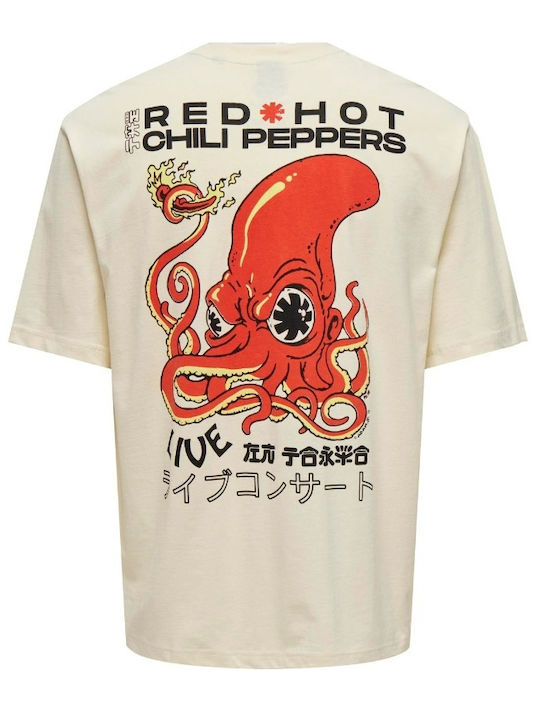 Red Hot Chili Peppers T-shirt Beige – Live Japa...