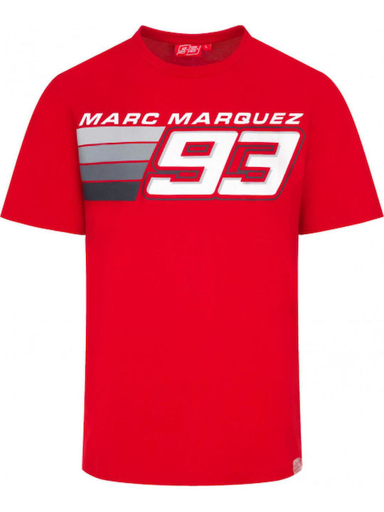 T-Shirt 93 Streifen Rot 2033003 Marc Marquez