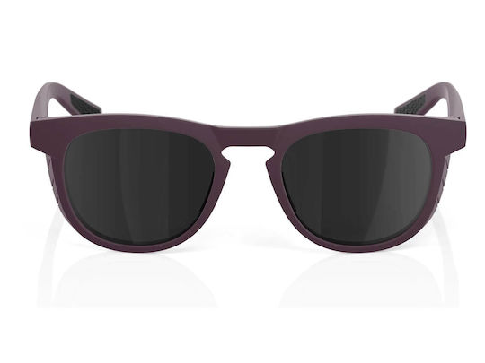 100% Cycling Glasses Slent with Purple Frame & Mirror Lenses