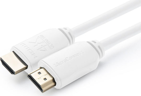 Microconnect Cable HDMI male - HDMI male 3m Λευκό