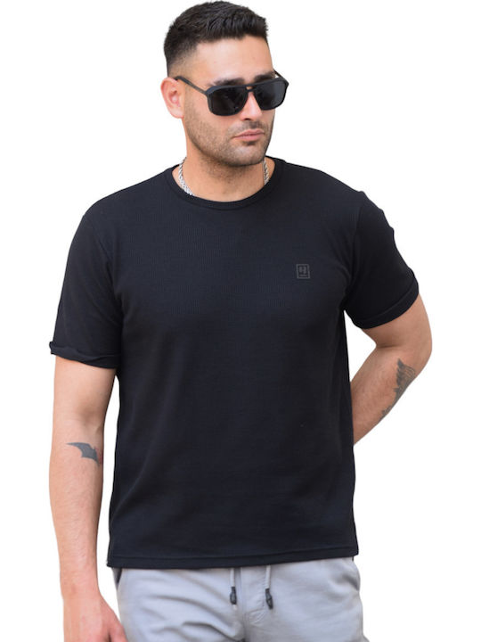 Tricou Bărbați Linie Semilucioasă Negru Cod.ts13