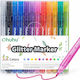 Ohuhu Markere Subțiri Cu Glitter Set 12 Culori