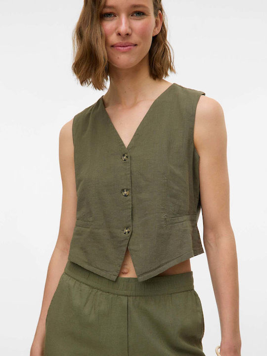 Vero Moda Women's Vest Khaki