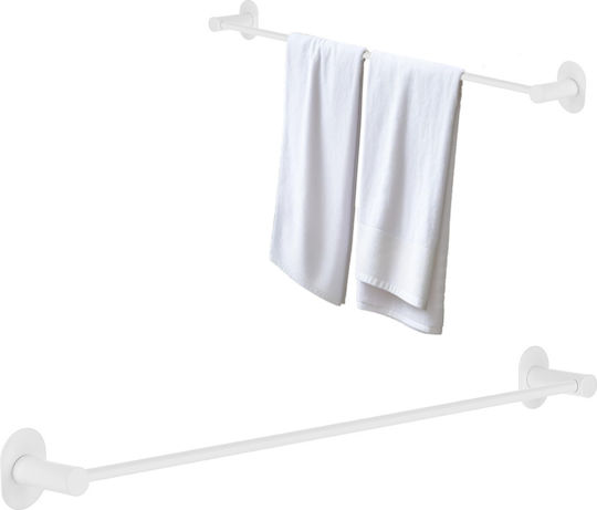 Laveo Καλόγερος Μπάνιου Μονός ​61x61cm Inox Λευκός