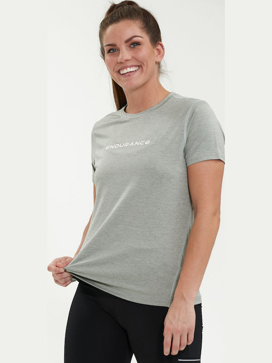 Endurance T-Shirt Wange W Melange S S Tee 3131 Dusty Teal