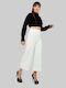 Damen-Top Cropped Kombination aus Stoffen 90% Polyester