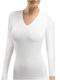 Diana 30046-2 Elastic T-Shirt Long Sleeve V-Neck White