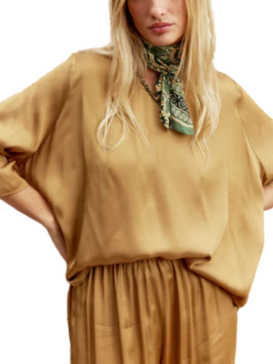Lauren Vidal Blouse Te2163 Gold France Γυναικείο