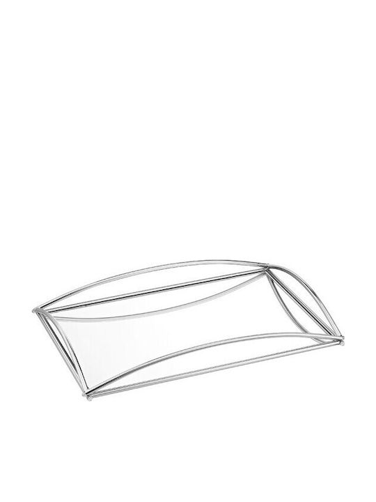 Metallic Rectangular Decorative Tray with Mirror