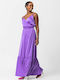 Women's Maxi Dress Sourloulou 23s924 Purple 0265000213005