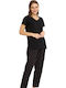 Pijamale Dama Misenza Christina Bumbac Negru